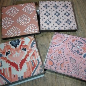Mixed Pattern 4pk Wall Decor Set Pink - Opalhouse